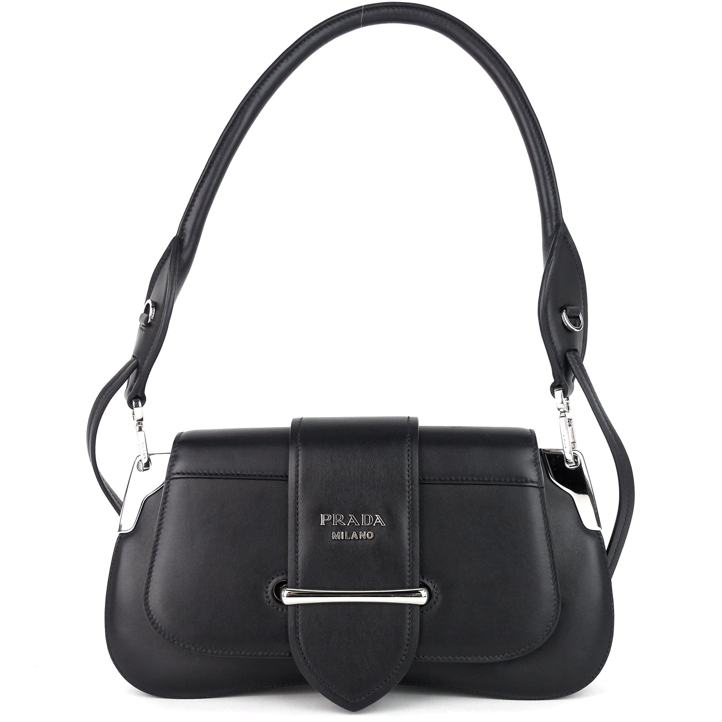 Sidonie Black Leather Shoulder Bag