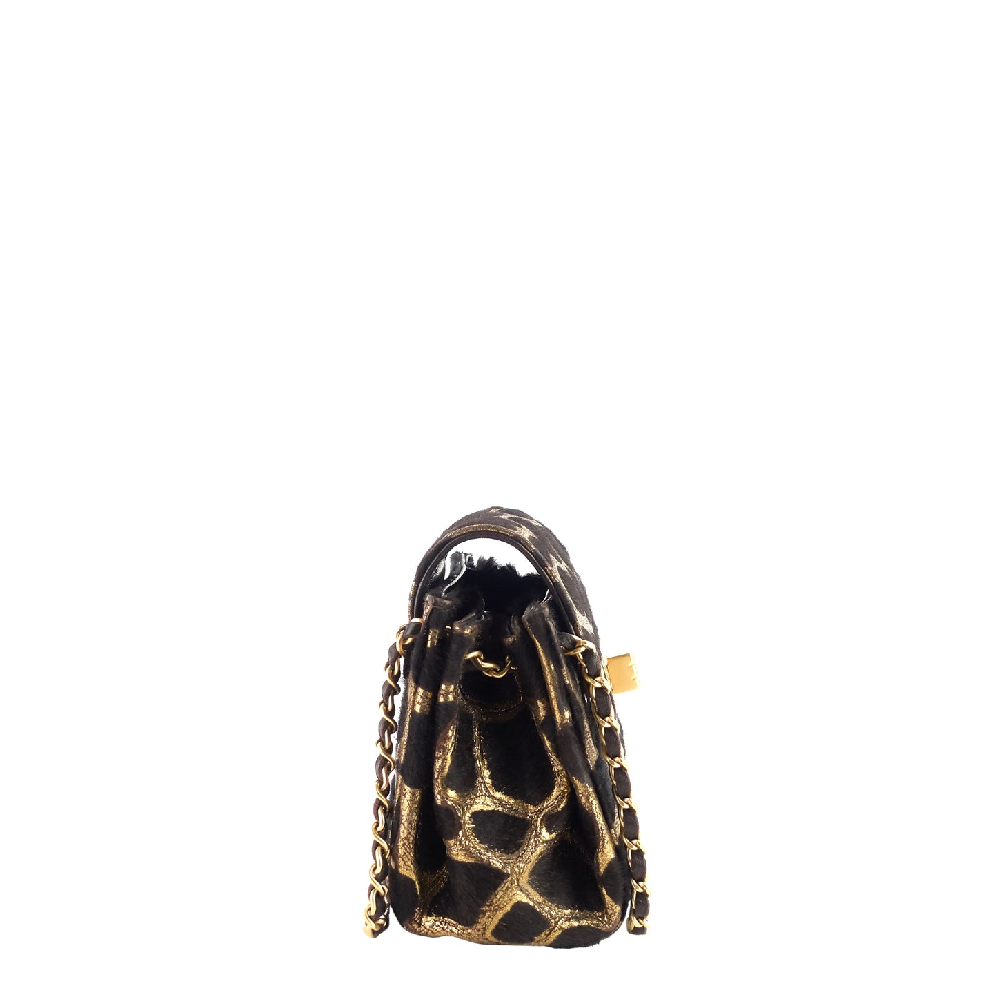 2.55 Mini Pony Hair Animal-Print Flap Bag