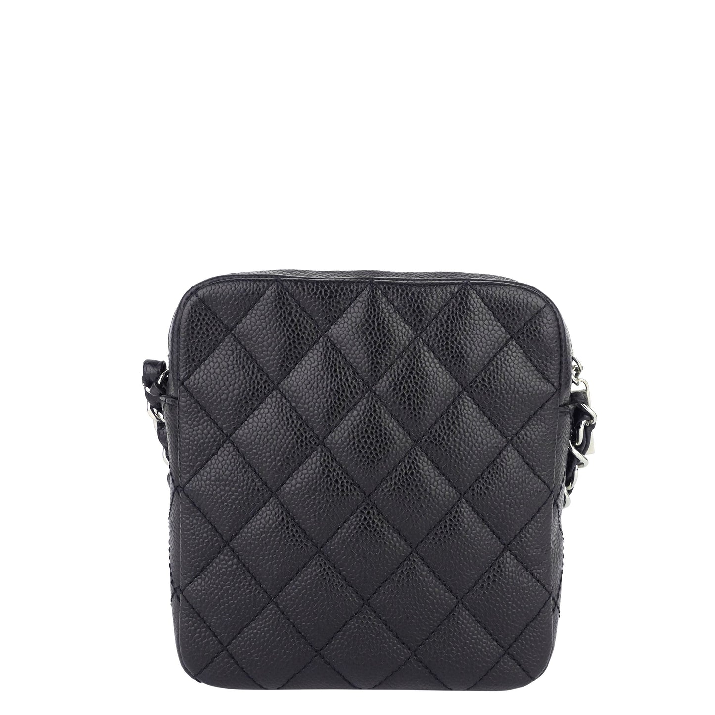 Camera Caviar Leather Crossbody Bag