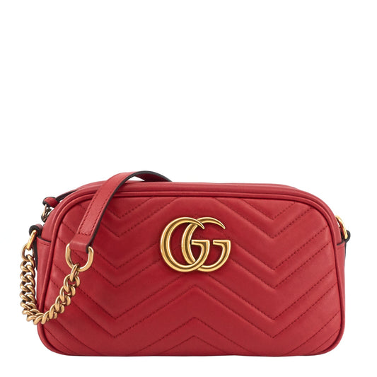 GG Marmont Small Matelassé Calfskin Shoulder Bag