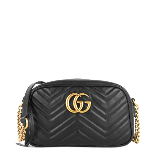 GG Marmont Small Matelassé Calfskin Shoulder Bag