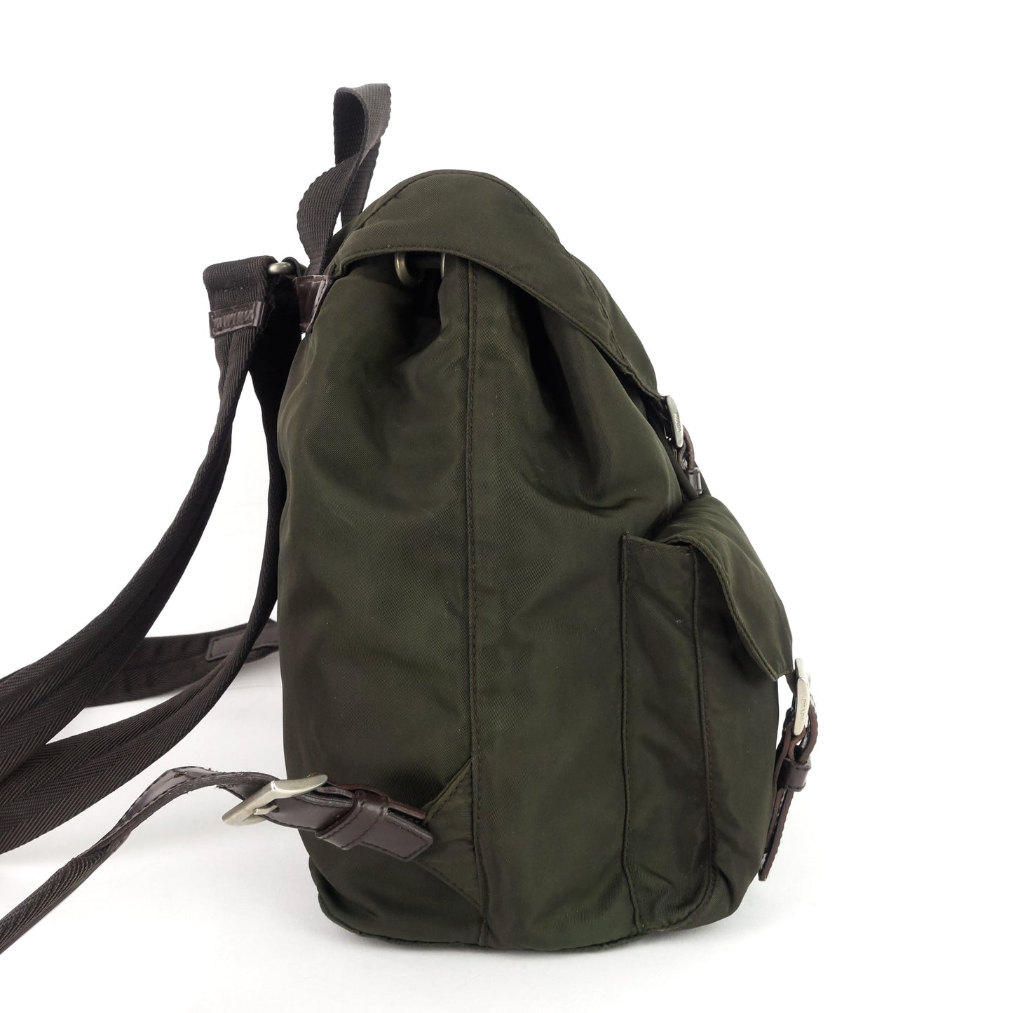 Twin Pocket Tessuto Nylon Small Backpack Bag