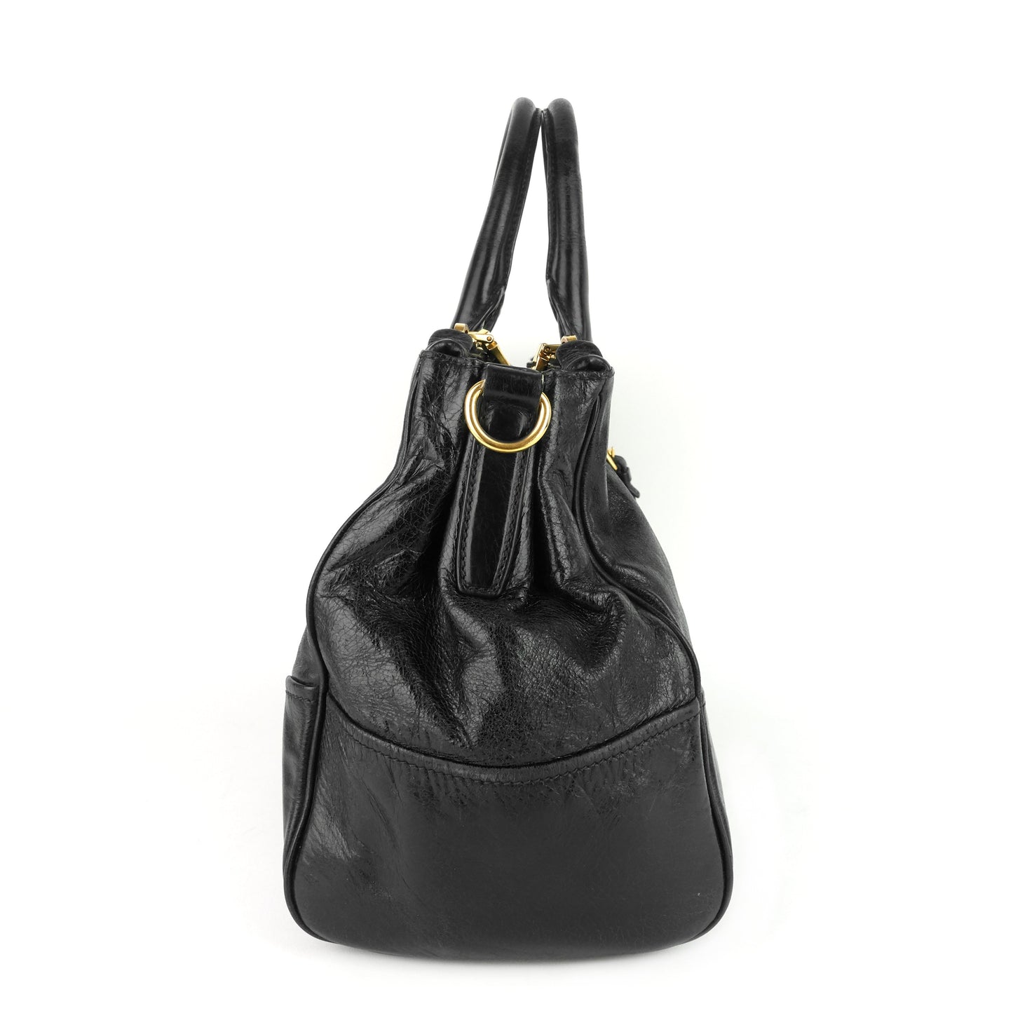 2-Way Glazed Leather Bag