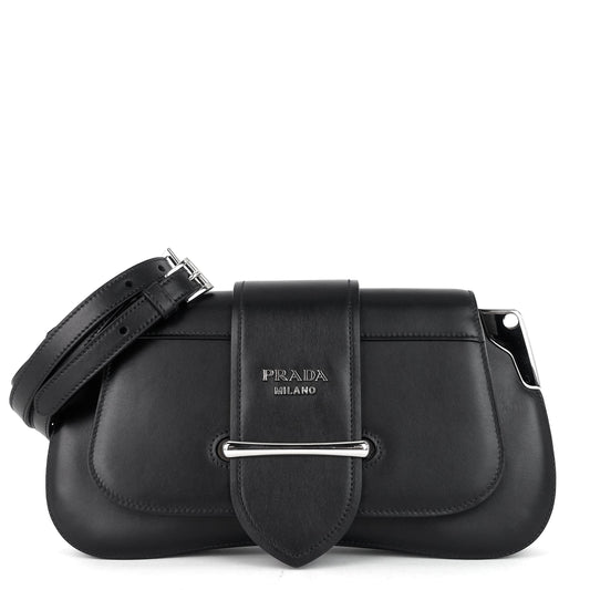 Sidonie Black Leather Shoulder Bag