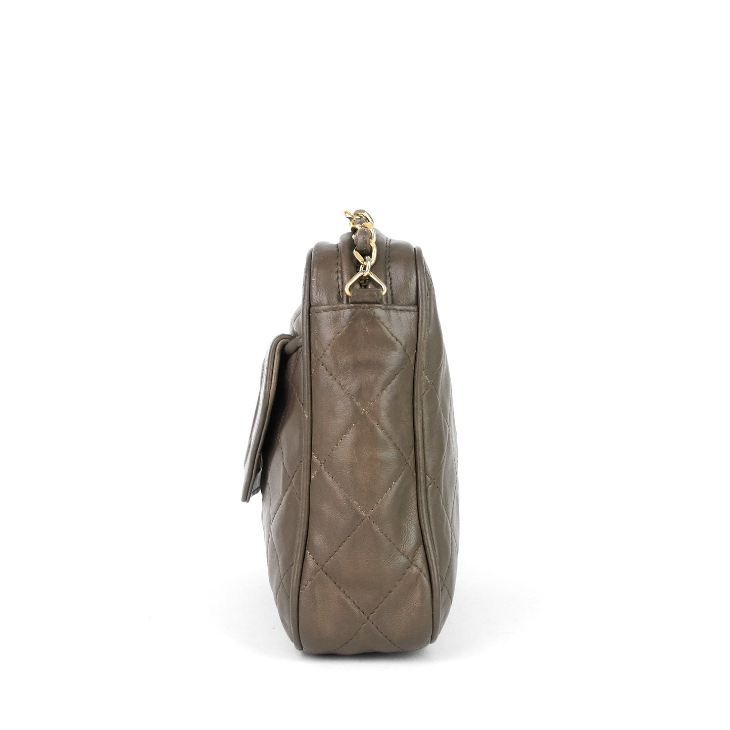 Lambskin Leather Crossbody Camera Bag