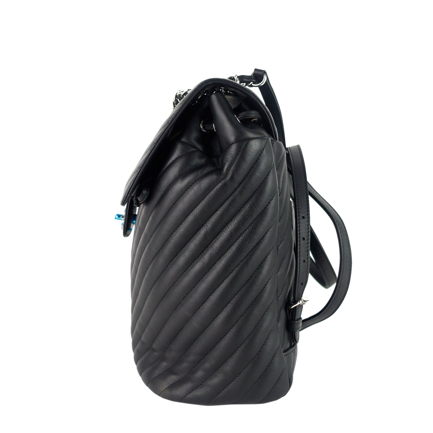 Urban Spirit Large Chevron Calfskin Backpack Bag