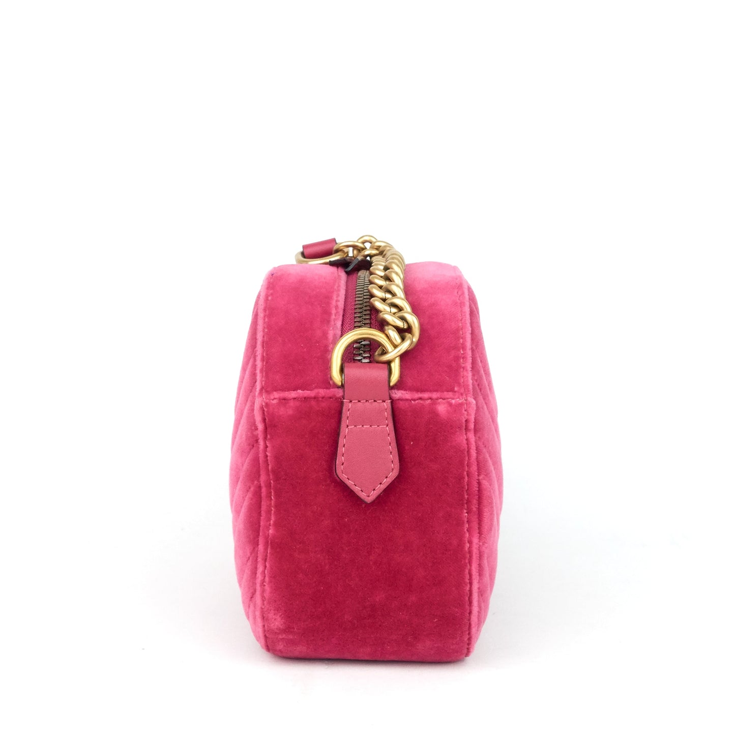 Marmont 2.0 Fuchsia Velvet Shoulder Bag