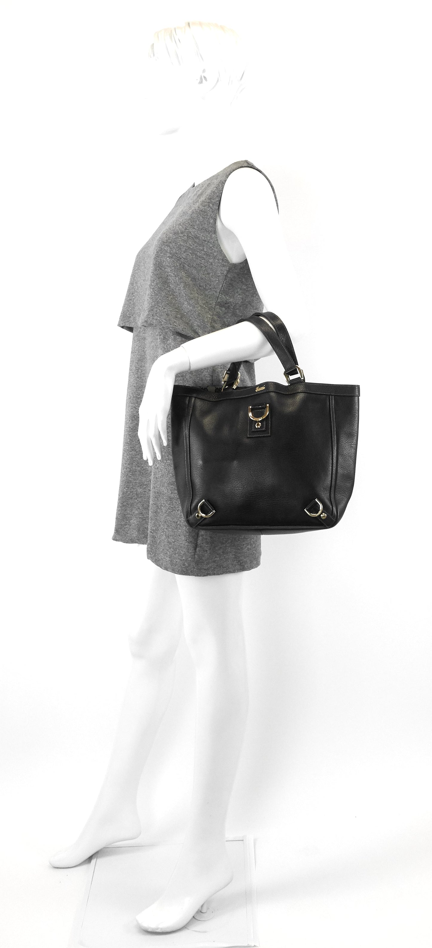 Abbey D-Ring Leather Tote Bag