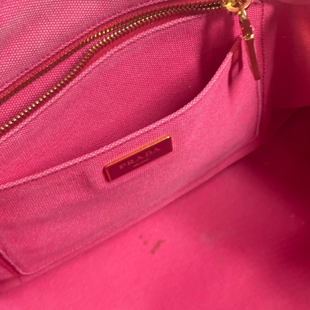 PRADA Handbag canvas pink Canapa logo M