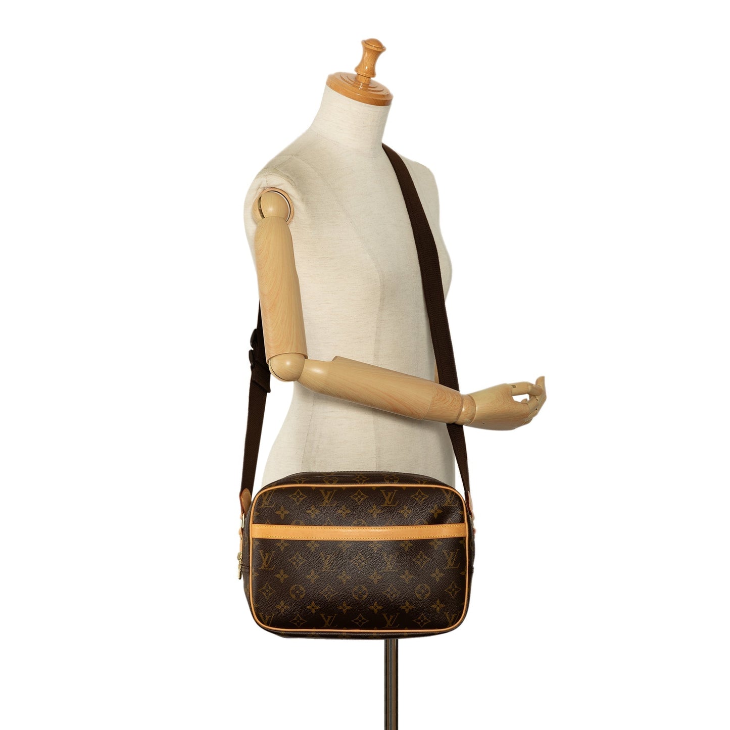 Brown Louis Vuitton Monogram Reporter PM Crossbody Bag