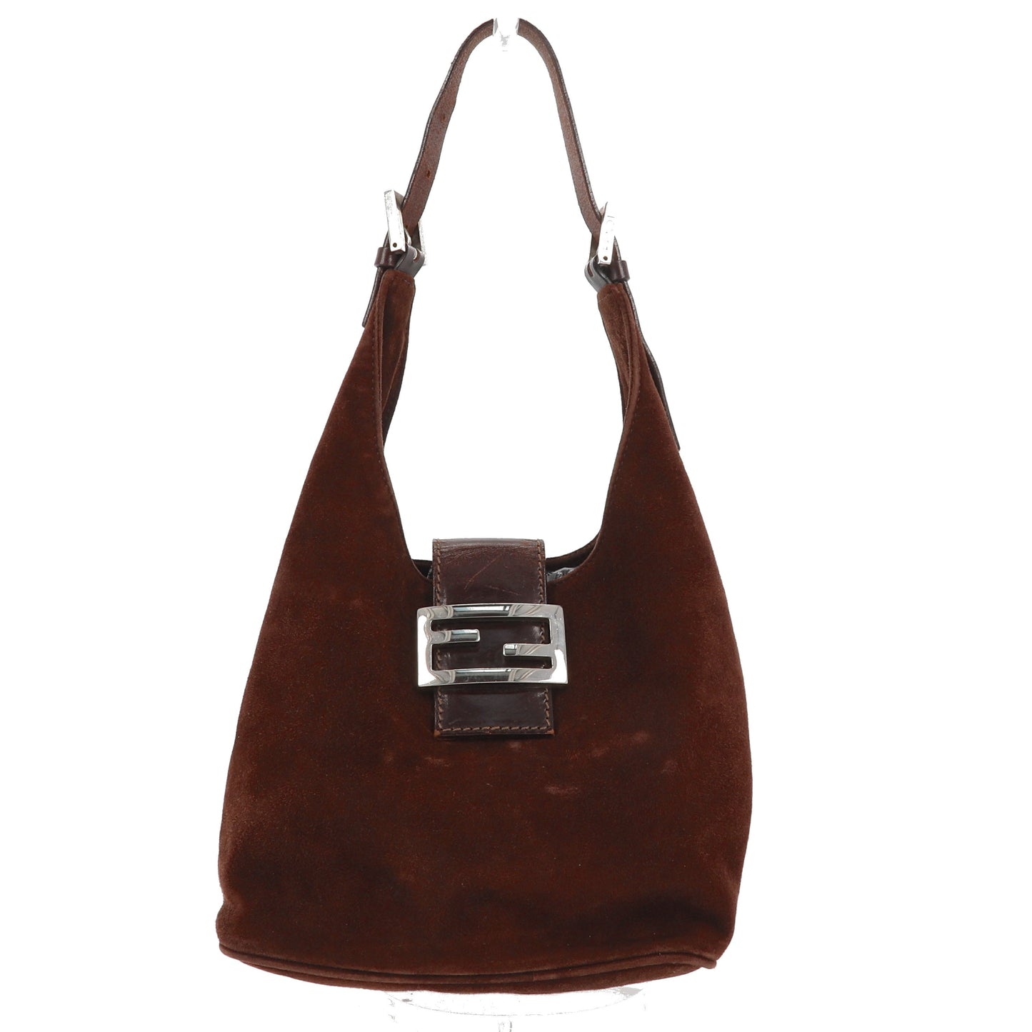 FENDI Shoulder Bag in Brown Suede