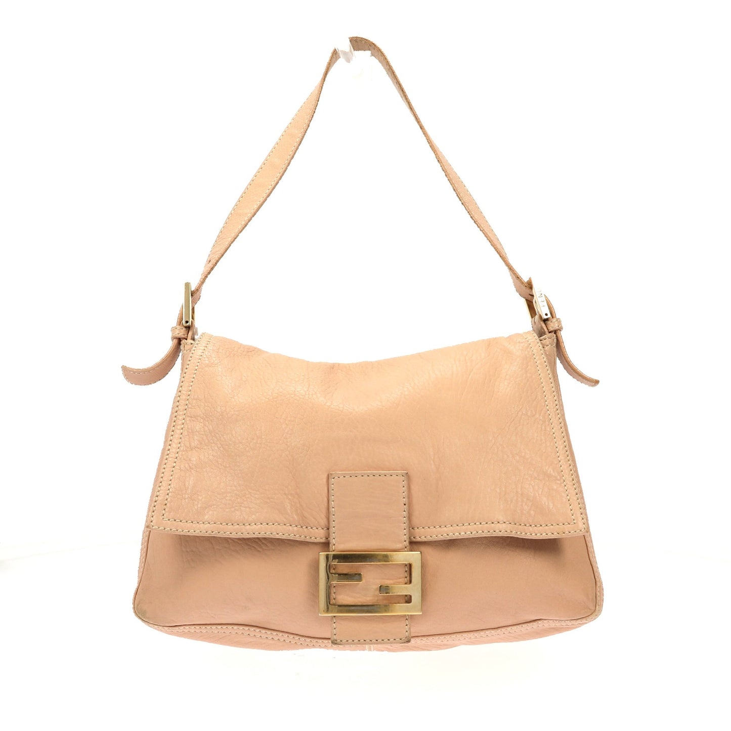 FENDI Mamma Baguette Shoulder Bag in Pink Leather