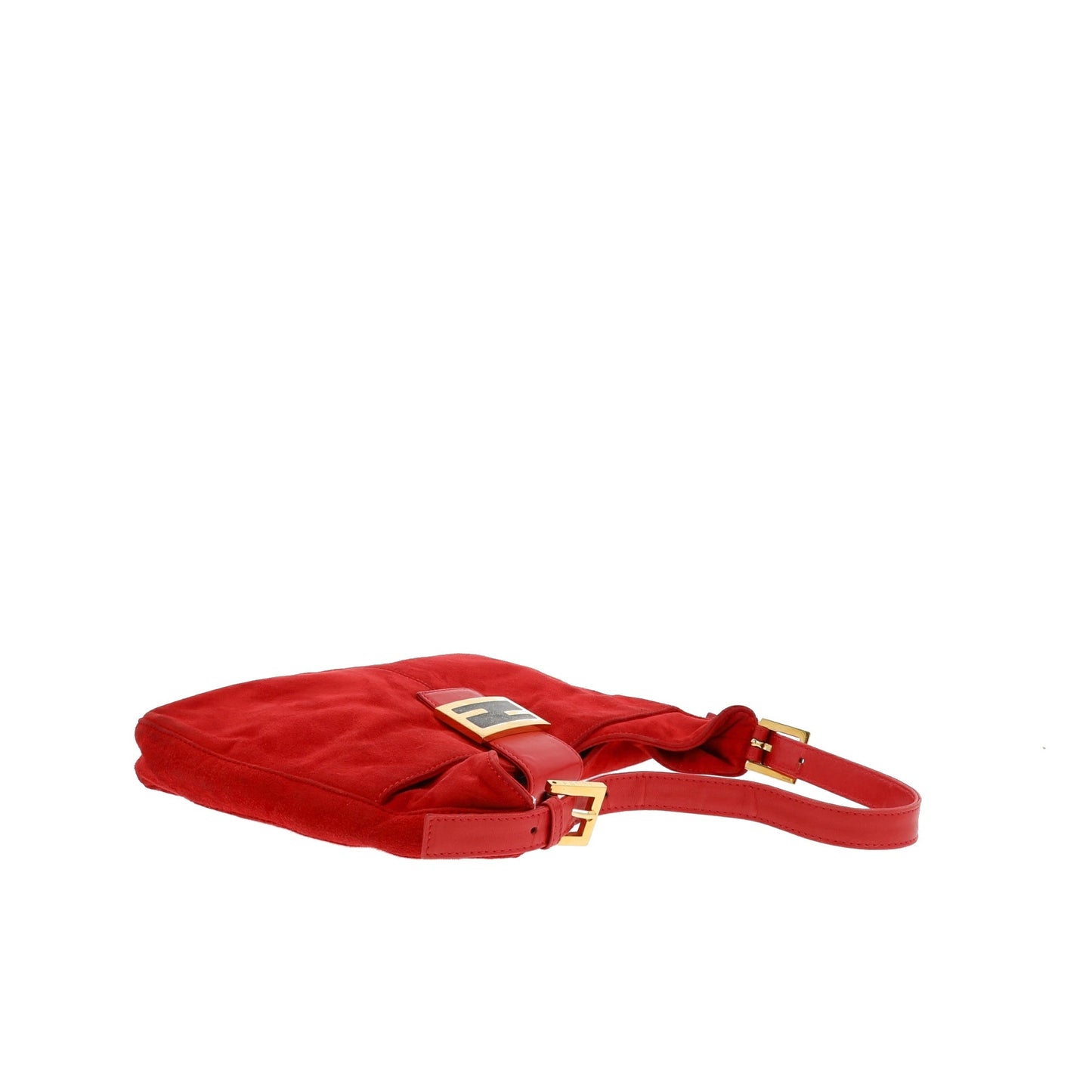 FENDI Shoulder Bag in Red Suede