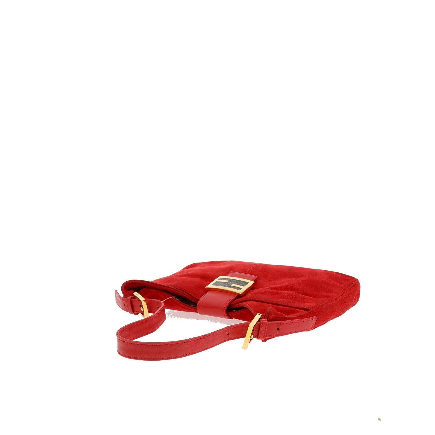 FENDI Shoulder Bag in Red Suede