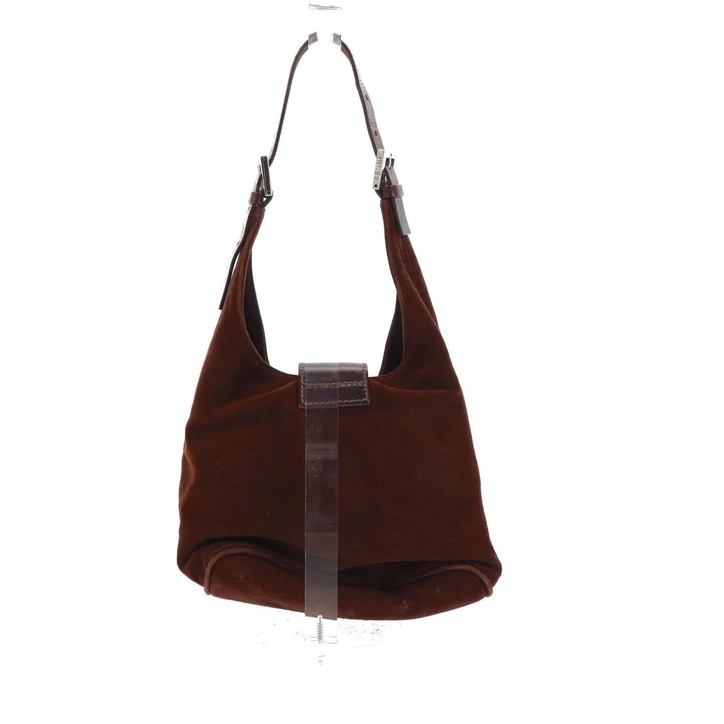 FENDI Shoulder Bag in Brown Suede