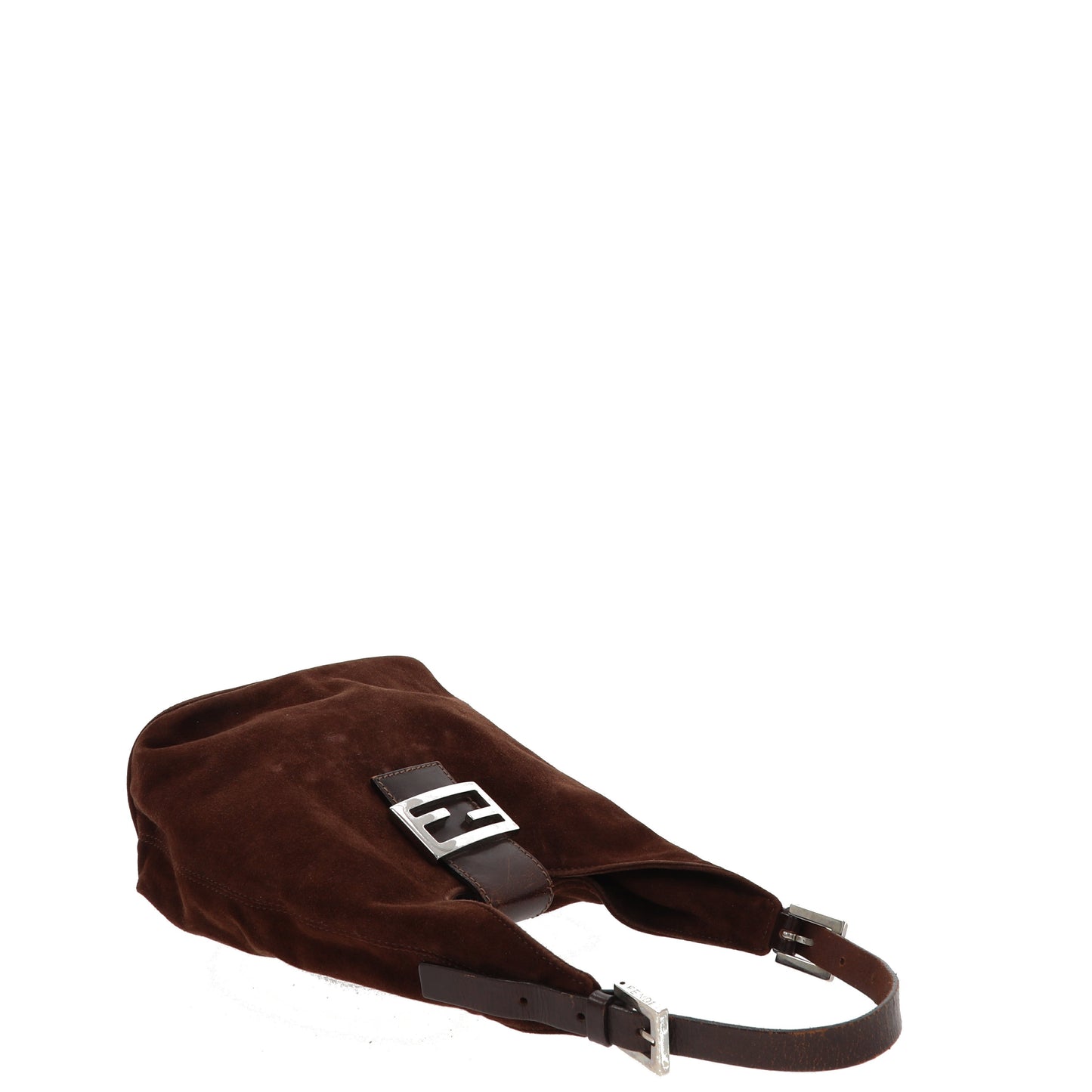 FENDI Shoulder Bag in Brown Suede