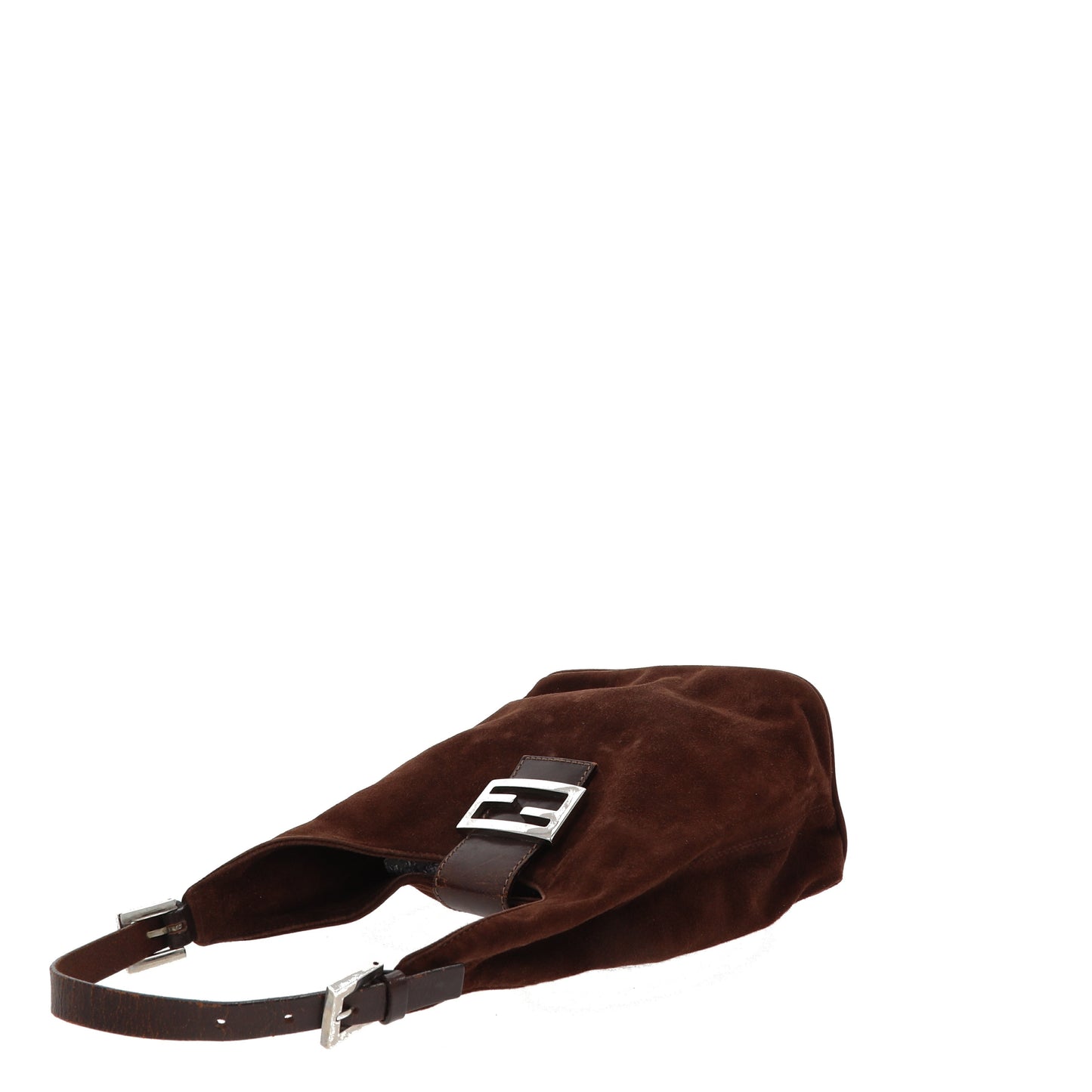 FENDI Shoulder Bag in Brown Suede