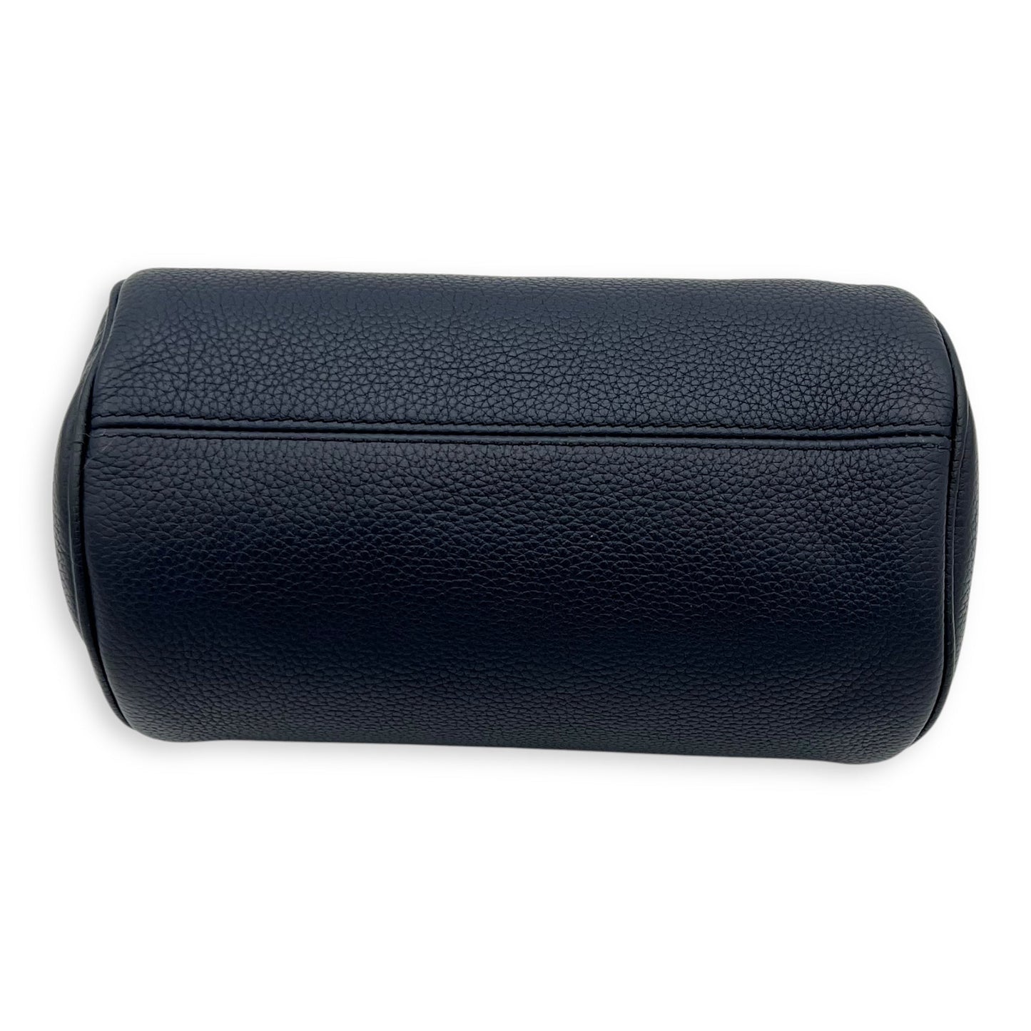 Roller Crossbody Bag Blue in Calfskin, Silver hardware