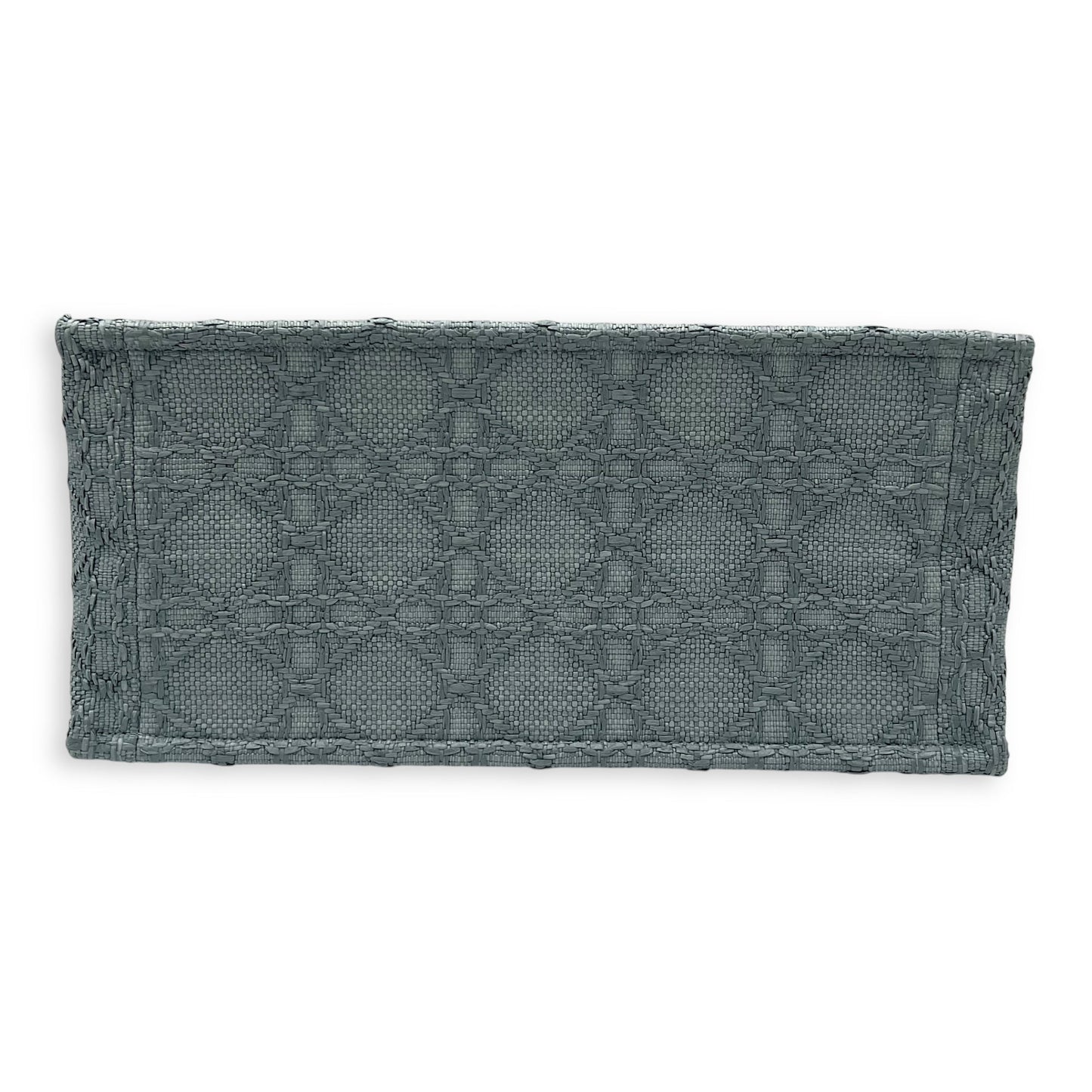 Book Tote Medium Blue Top Handle Bag in Raffia