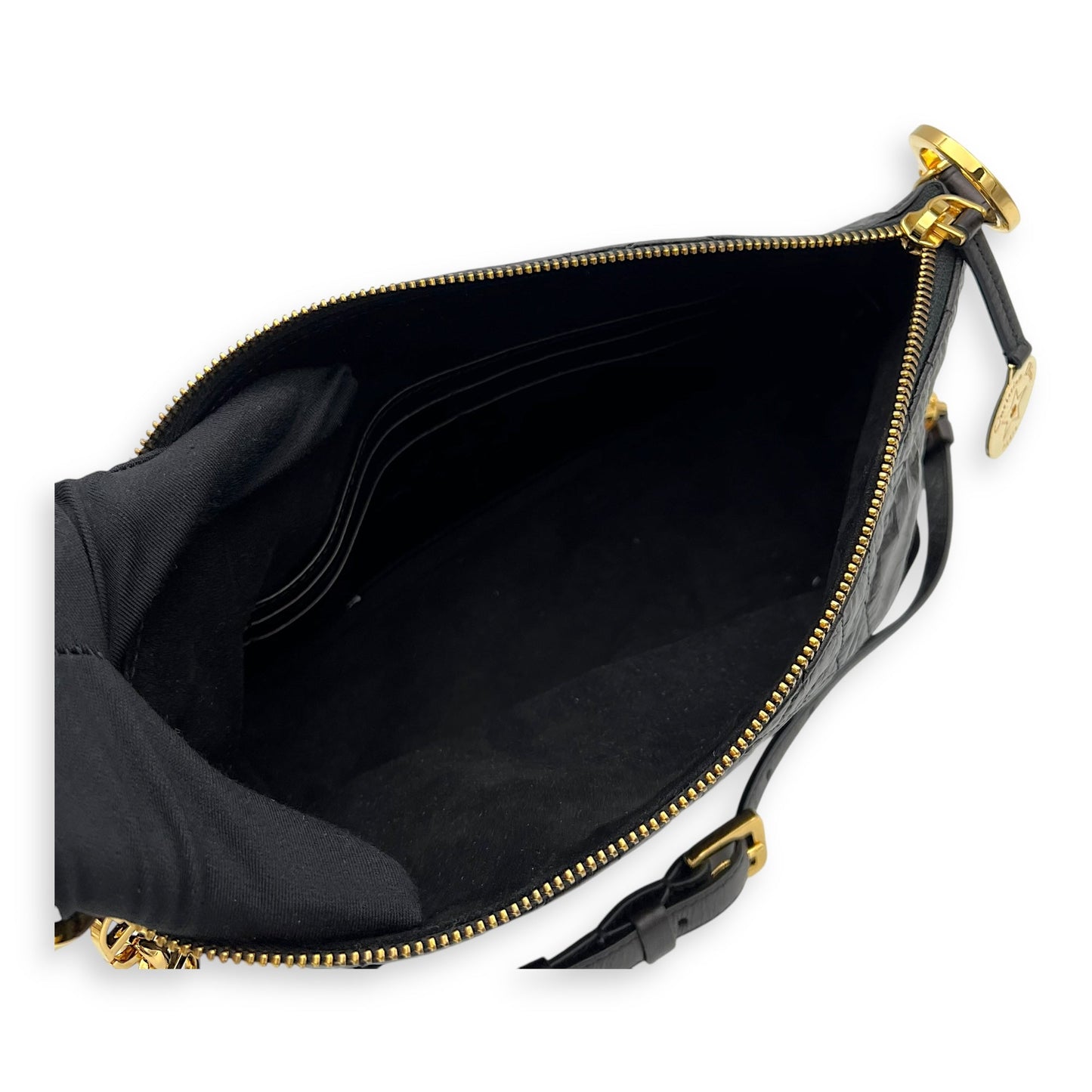 Hobostar Shoulder Bag Black in Calfskin, Gold hardware