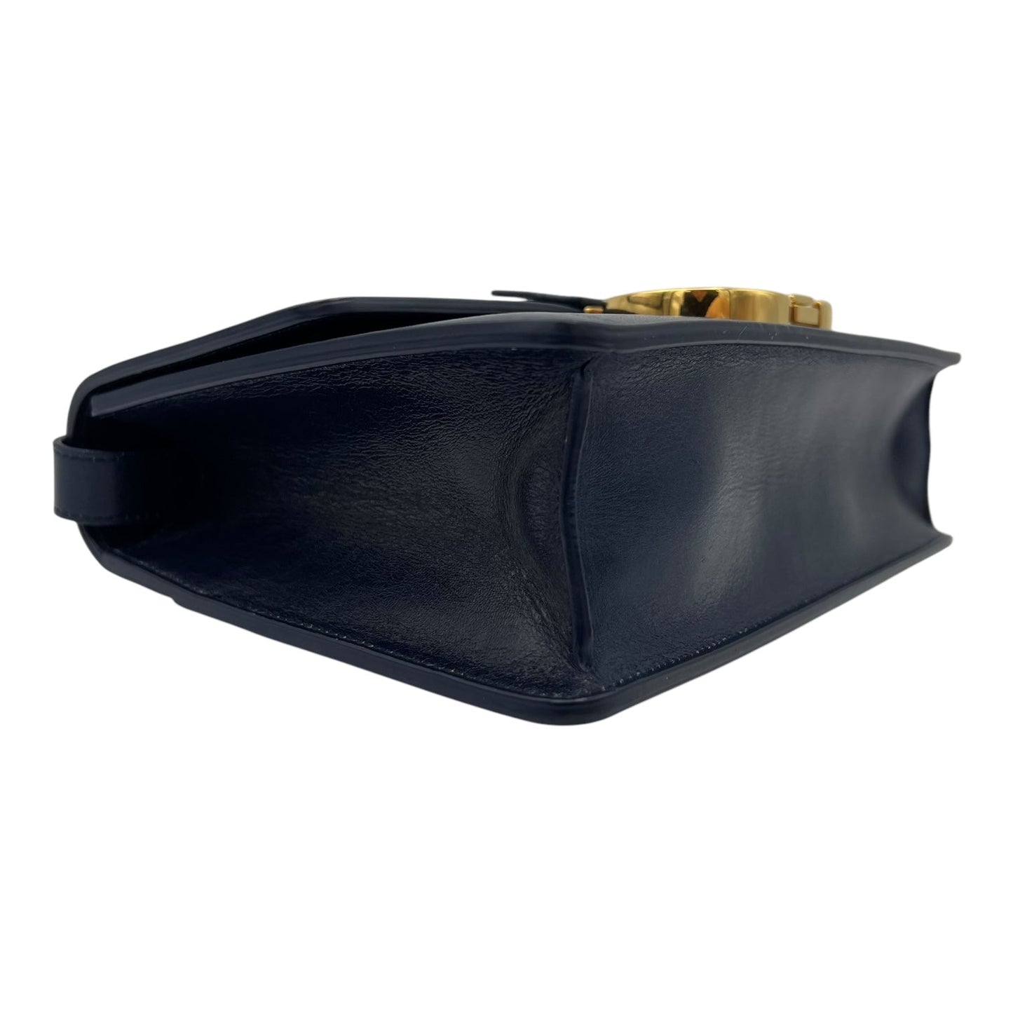 30 Montaigne Shoulder Bag Blue in Calfskin, Gold hardware