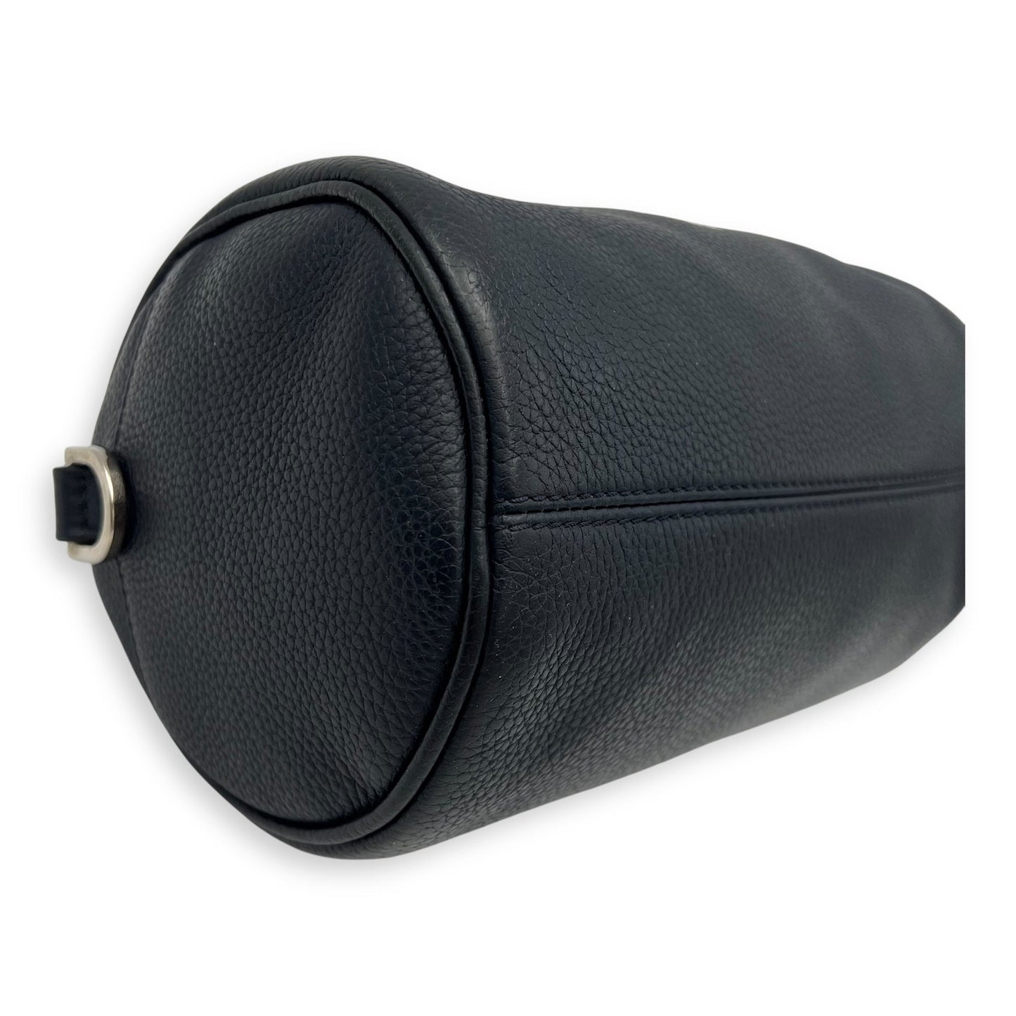 Roller Blue Crossbody Bag in Calfskin, Silver hardware