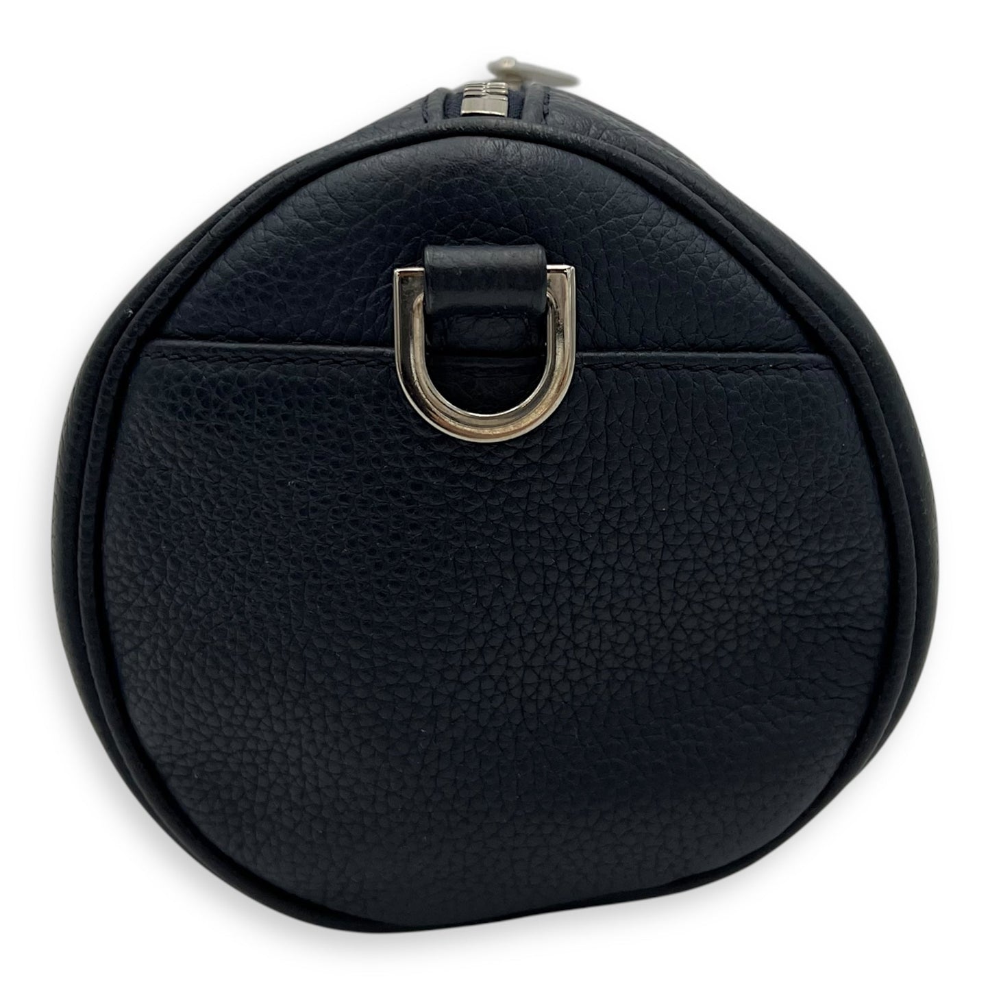 Roller Blue Crossbody Bag in Calfskin, Silver hardware