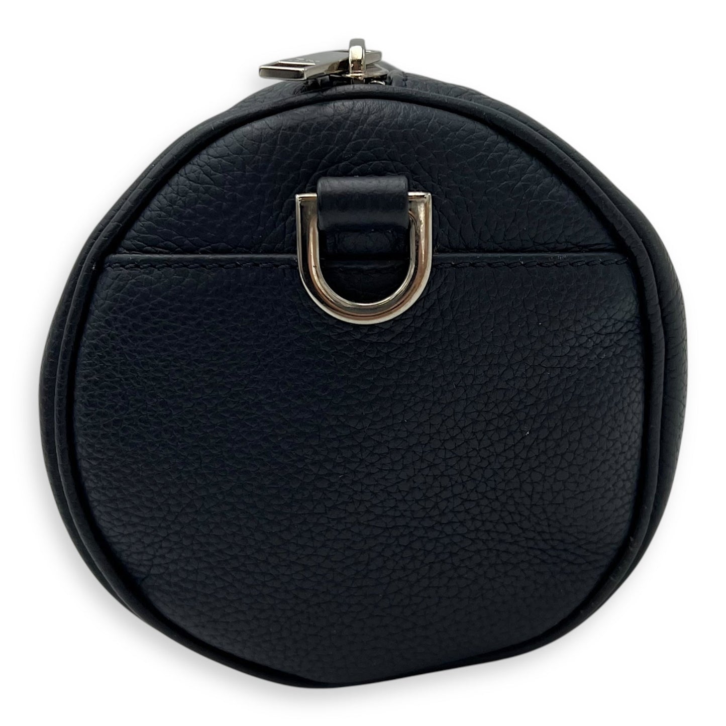 Roller Blue Crossbody Bag in Calfskin, Silver hardware