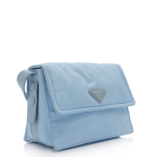 Prada Padded Re-Nylon Flap Small Shoulder Bag (SHF-m89dJB)