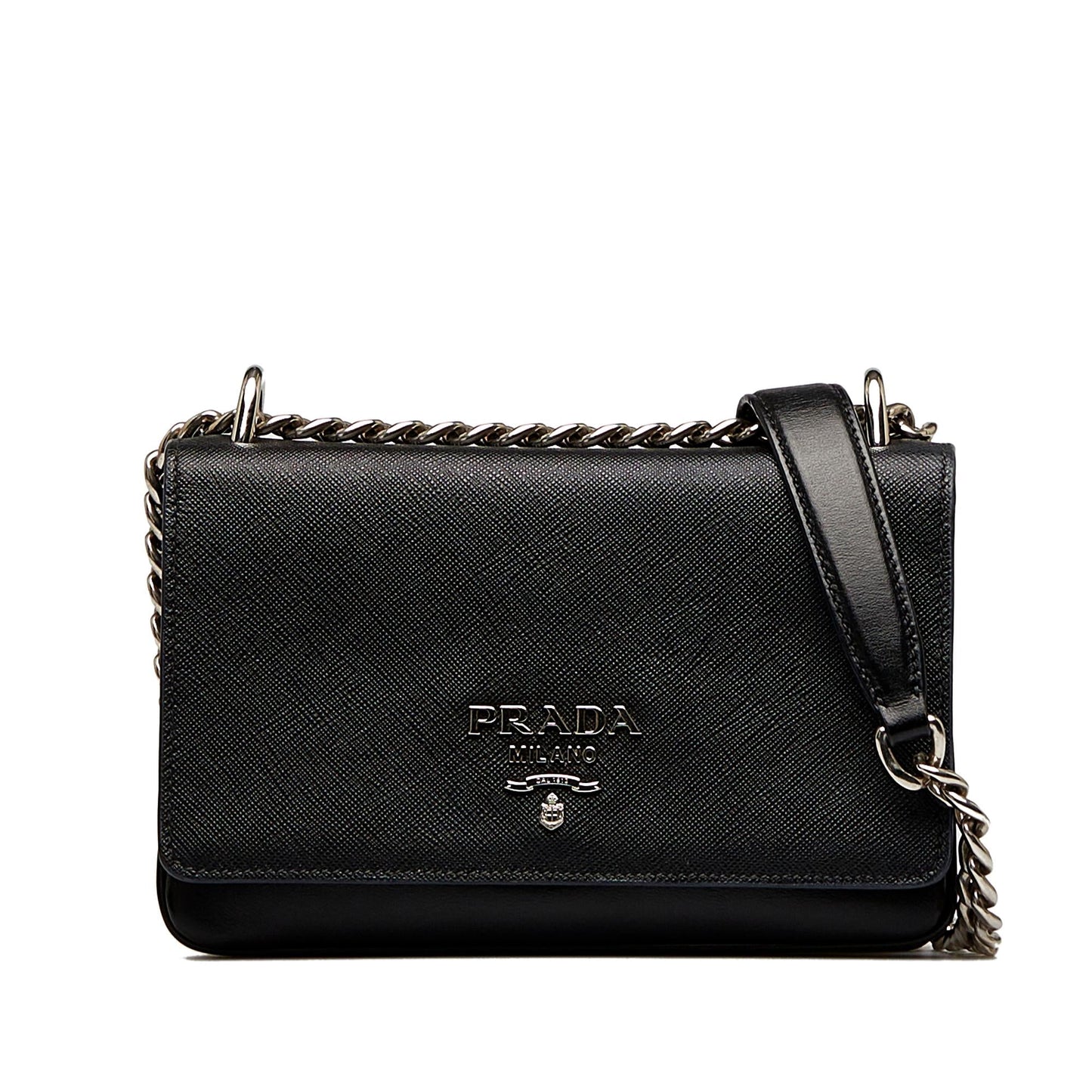 Prada Saffiano and City Calf Chain Crossbody Bag (SHG-CNo78j)