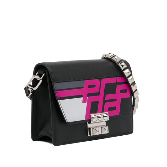 Prada Studded Saffiano Racing Logo Elektra Crossbody Bag (SHG-tjra15)