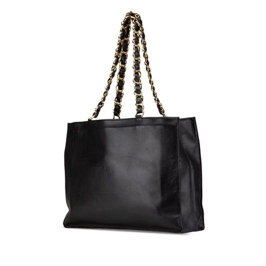 Black Chanel CC Lambskin XL Tote