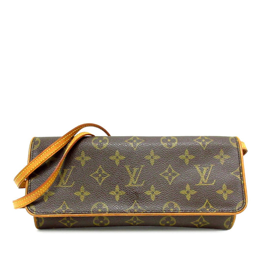 Brown Louis Vuitton Monogram Pochette Twin GM Crossbody Bag