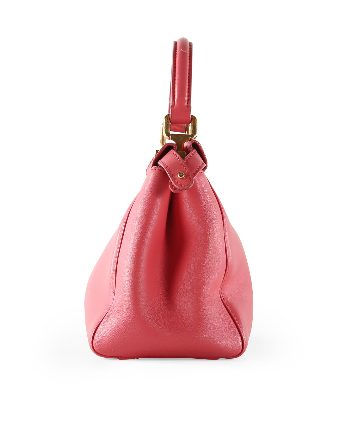 FENDI Pink Leather Mini Peekaboo Crossbody Bag