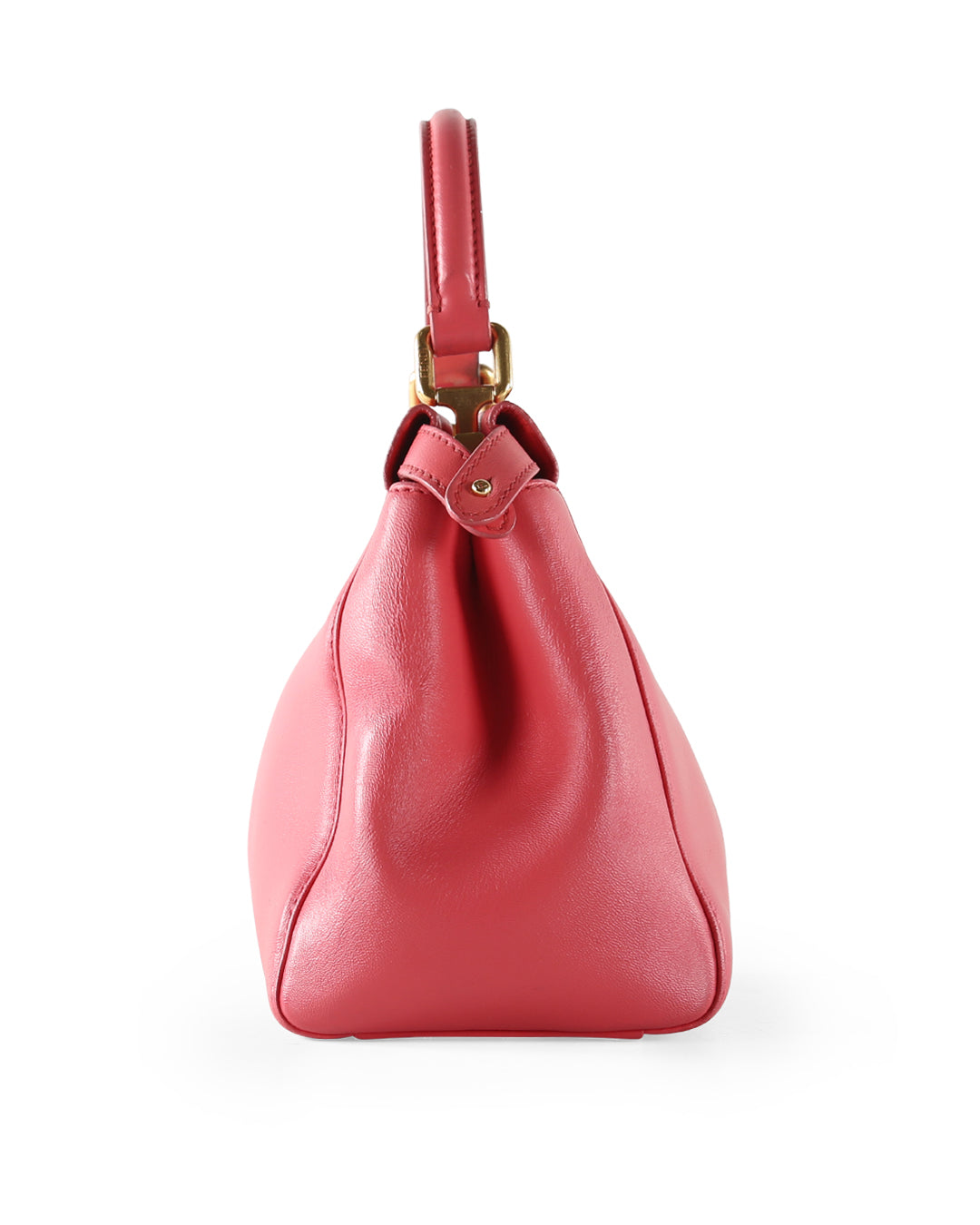 FENDI Pink Leather Mini Peekaboo Crossbody Bag