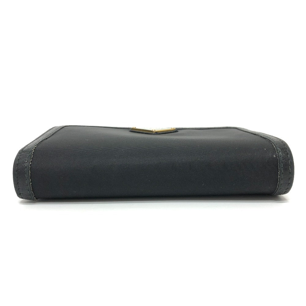 PRADA Folded wallet 1ML225 Nylon leather black triangle plate Women Used