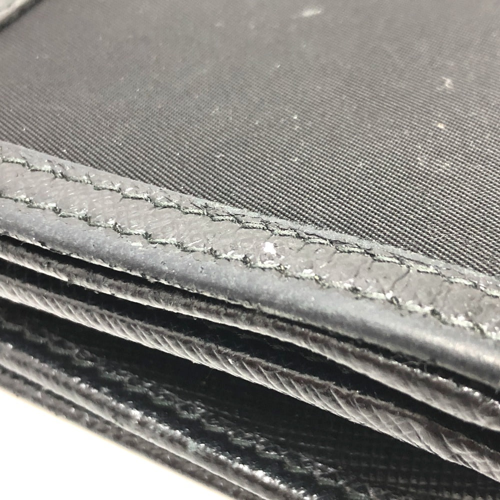 PRADA Folded wallet 1ML225 Nylon leather black triangle plate Women Used