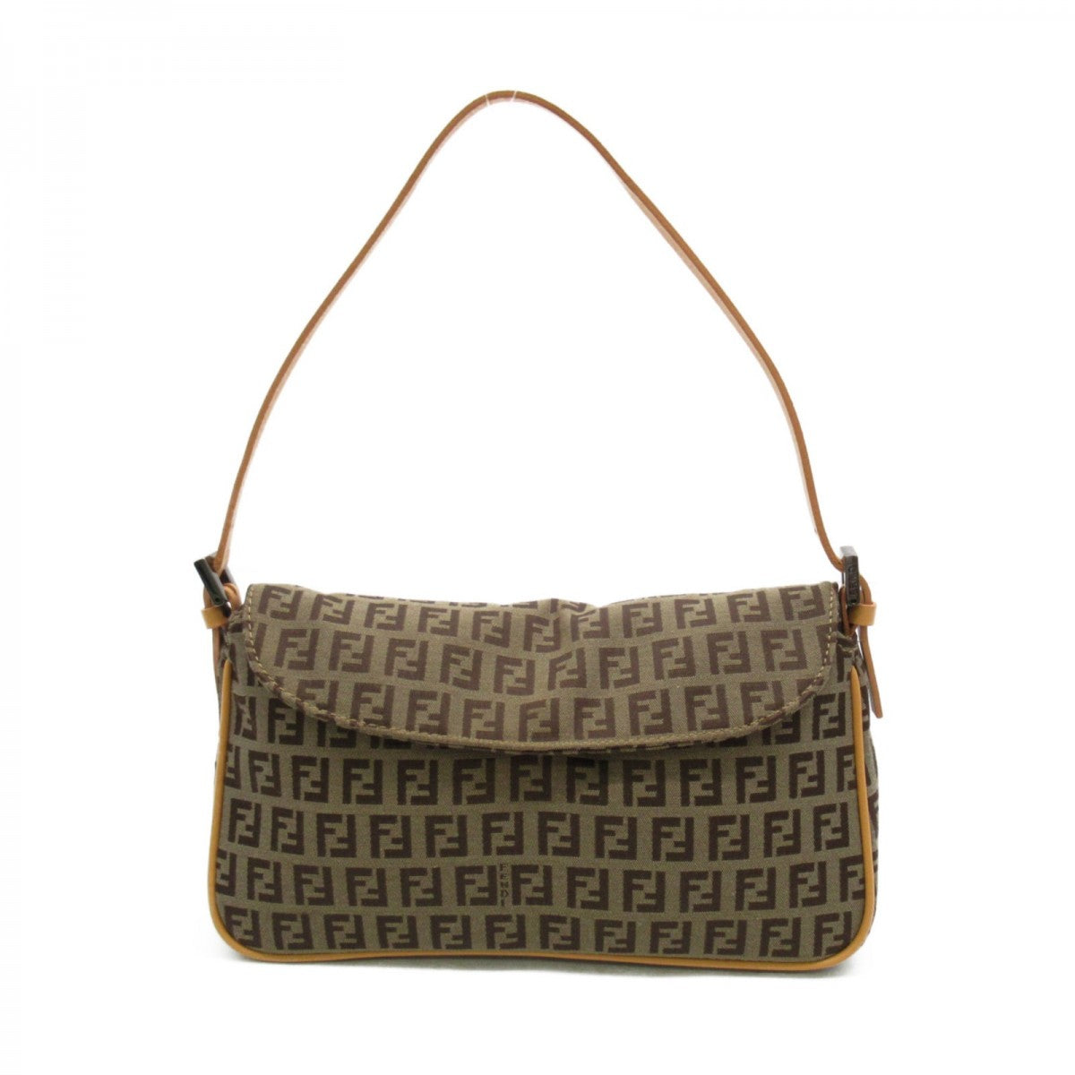 Fendi Zucchino Canvas Shoulder Bag - '10s