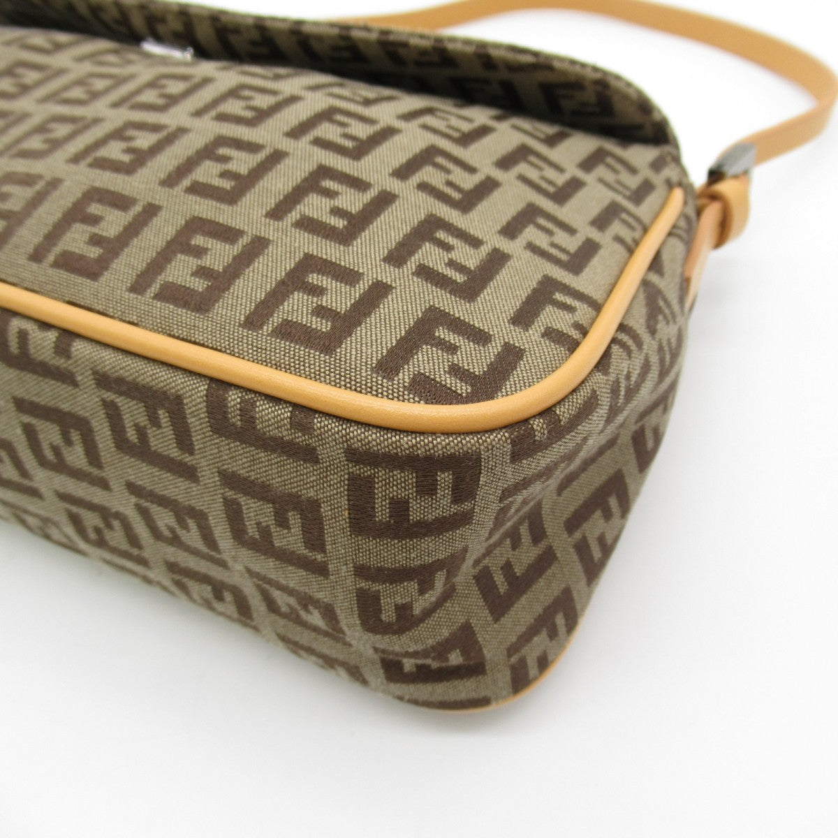 Fendi Zucchino Canvas Shoulder Bag - '10s