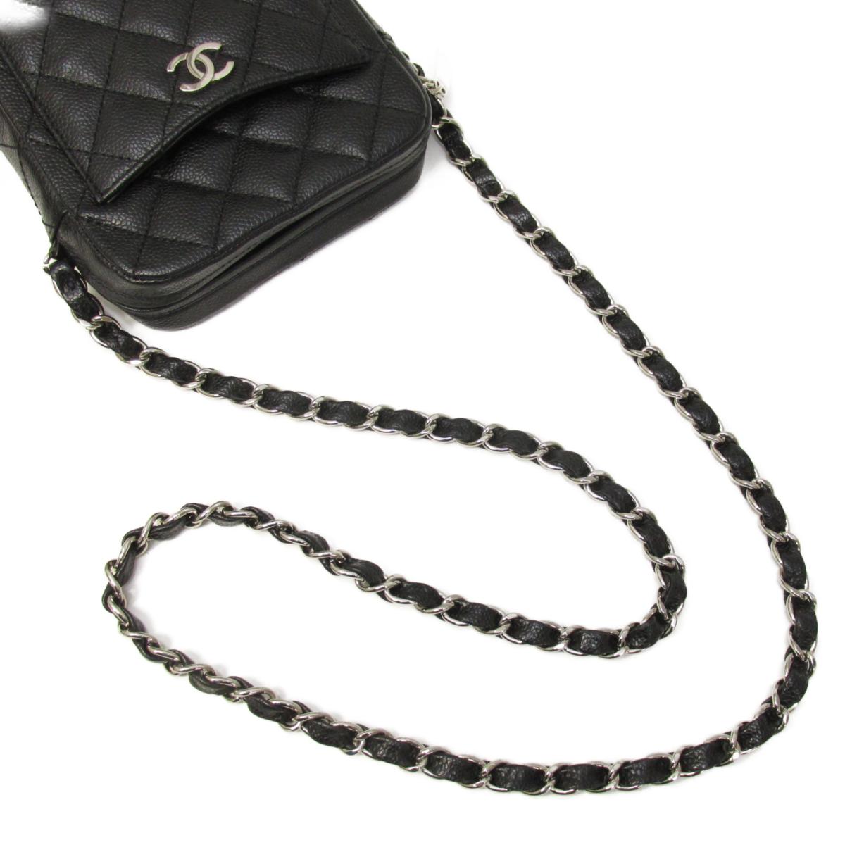 Camera Caviar Leather Crossbody Bag