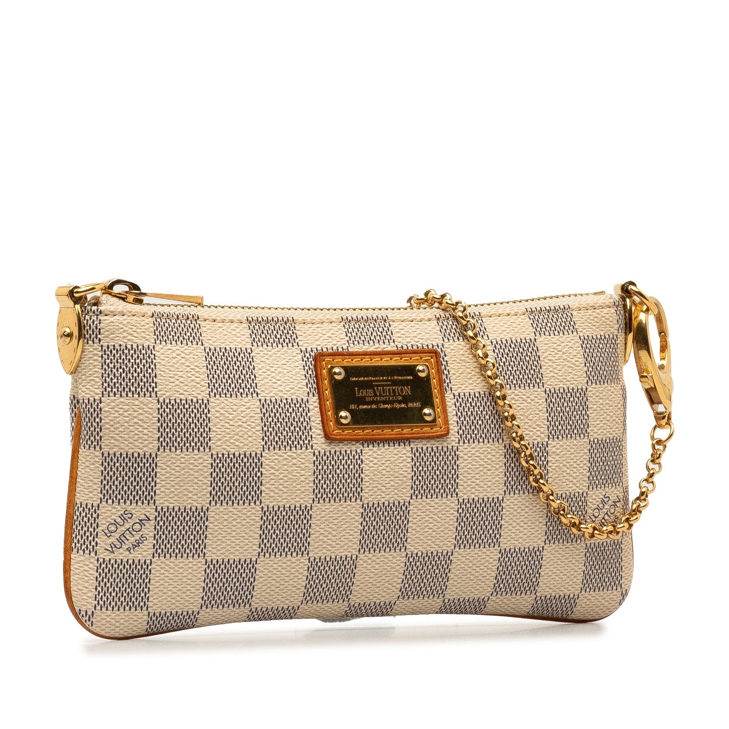 Beige Louis Vuitton Damier Azur Pochette Milla MM Shoulder Bag