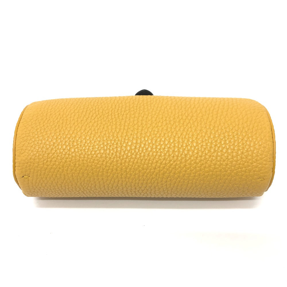 FENDI Accessory pouch 7AS073 leather yellow Watch case Watch case Women Used
