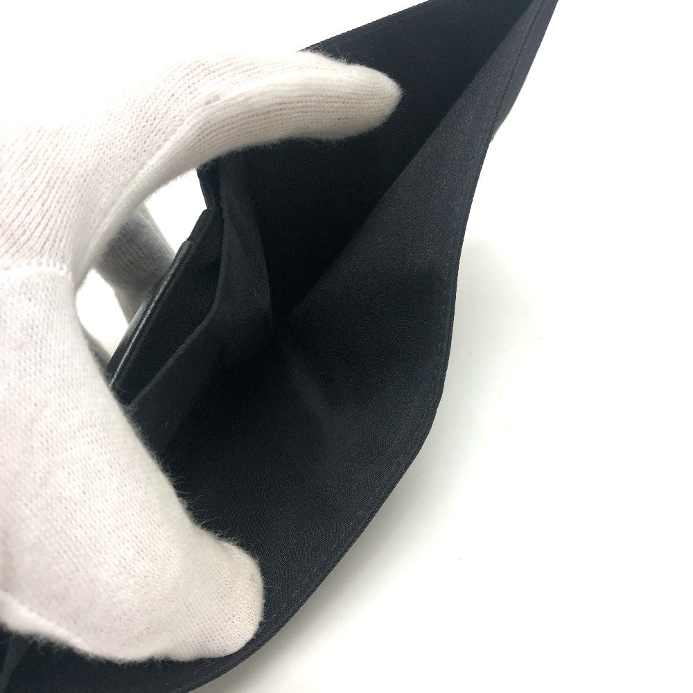 PRADA Folded wallet 2M0738 Leather / nylon black Triangle logo Women Used