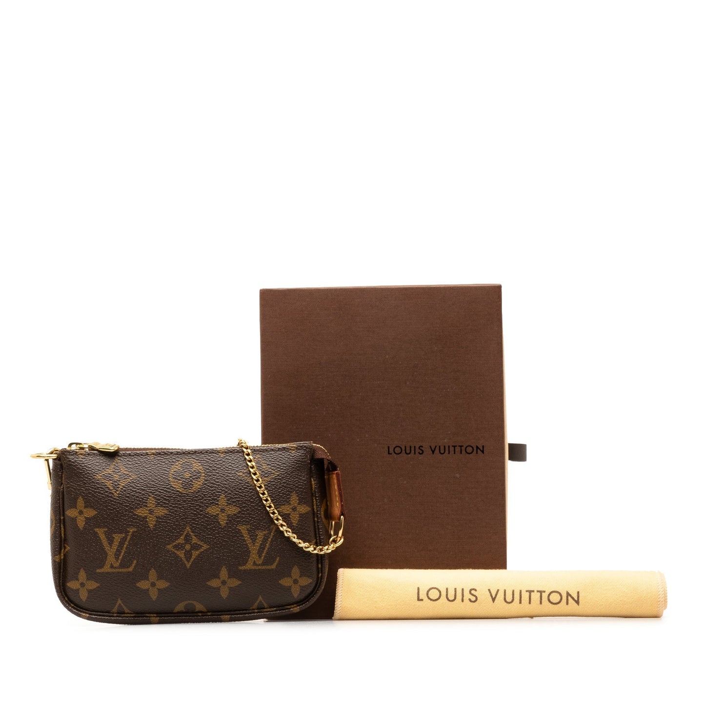 Brown Louis Vuitton Monogram Mini Pochette Accessoires Shoulder Bag