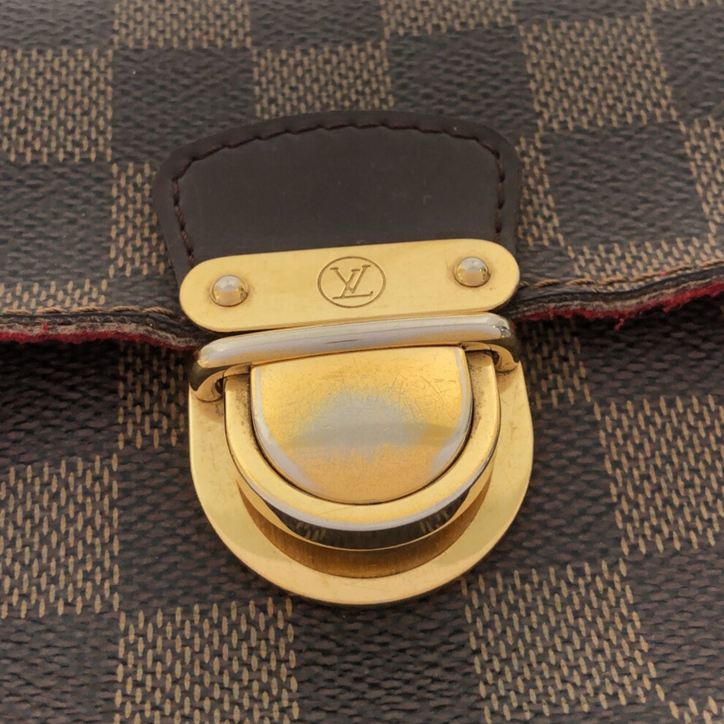 Brown Louis Vuitton Damier Ebene Ravello GM Shoulder Bag