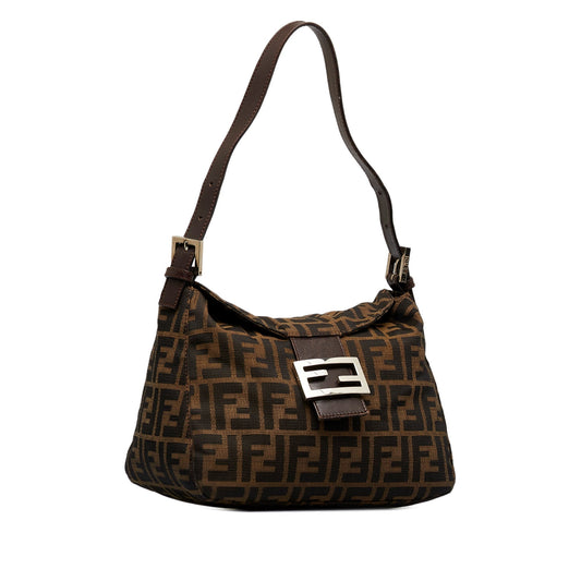 FENDI Zucca Double Flap Shoulder Bag