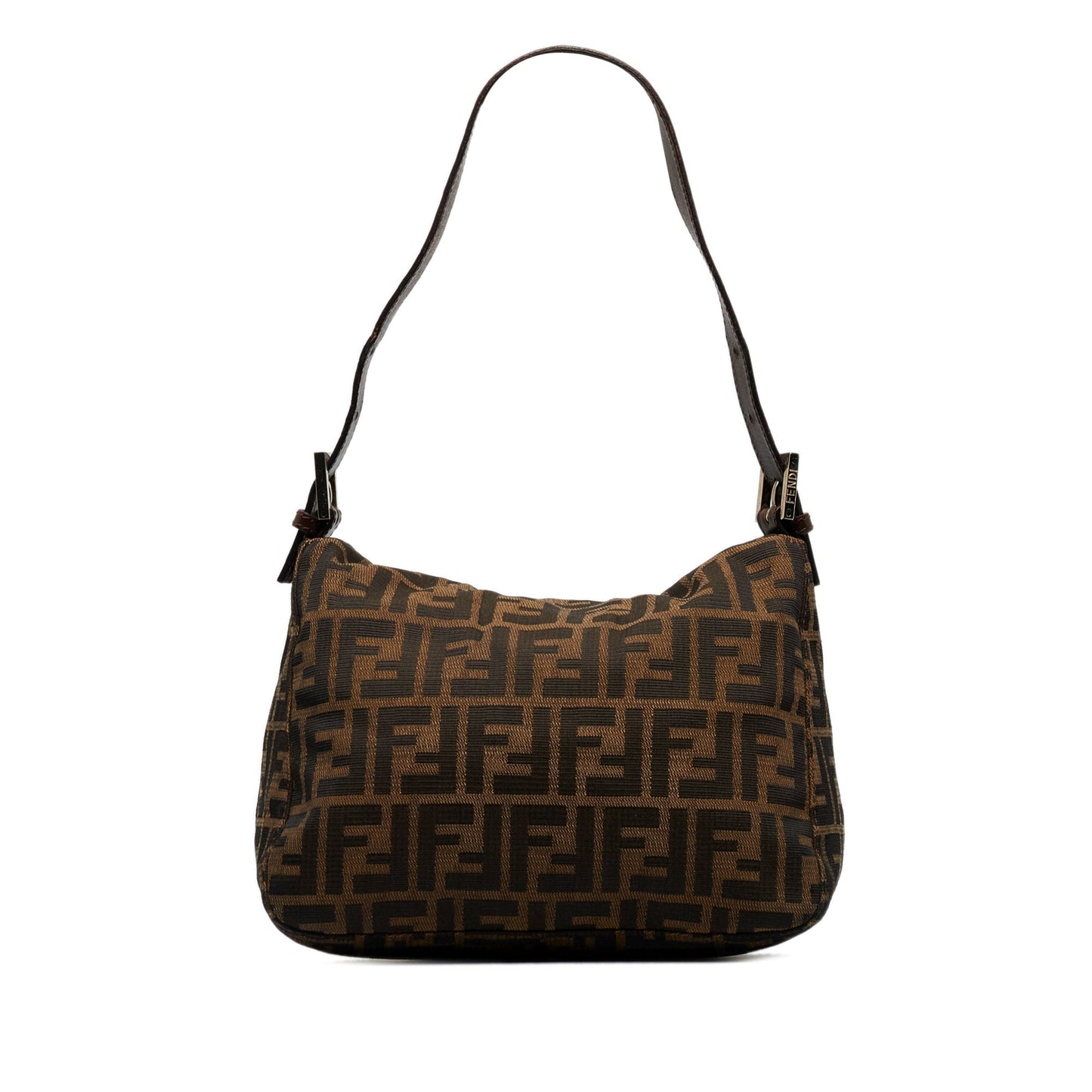 FENDI Zucca Double Flap Shoulder Bag