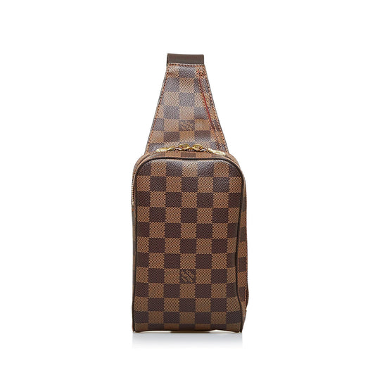 Brown Louis Vuitton Damier Ebene Geronimos Crossbody Bag