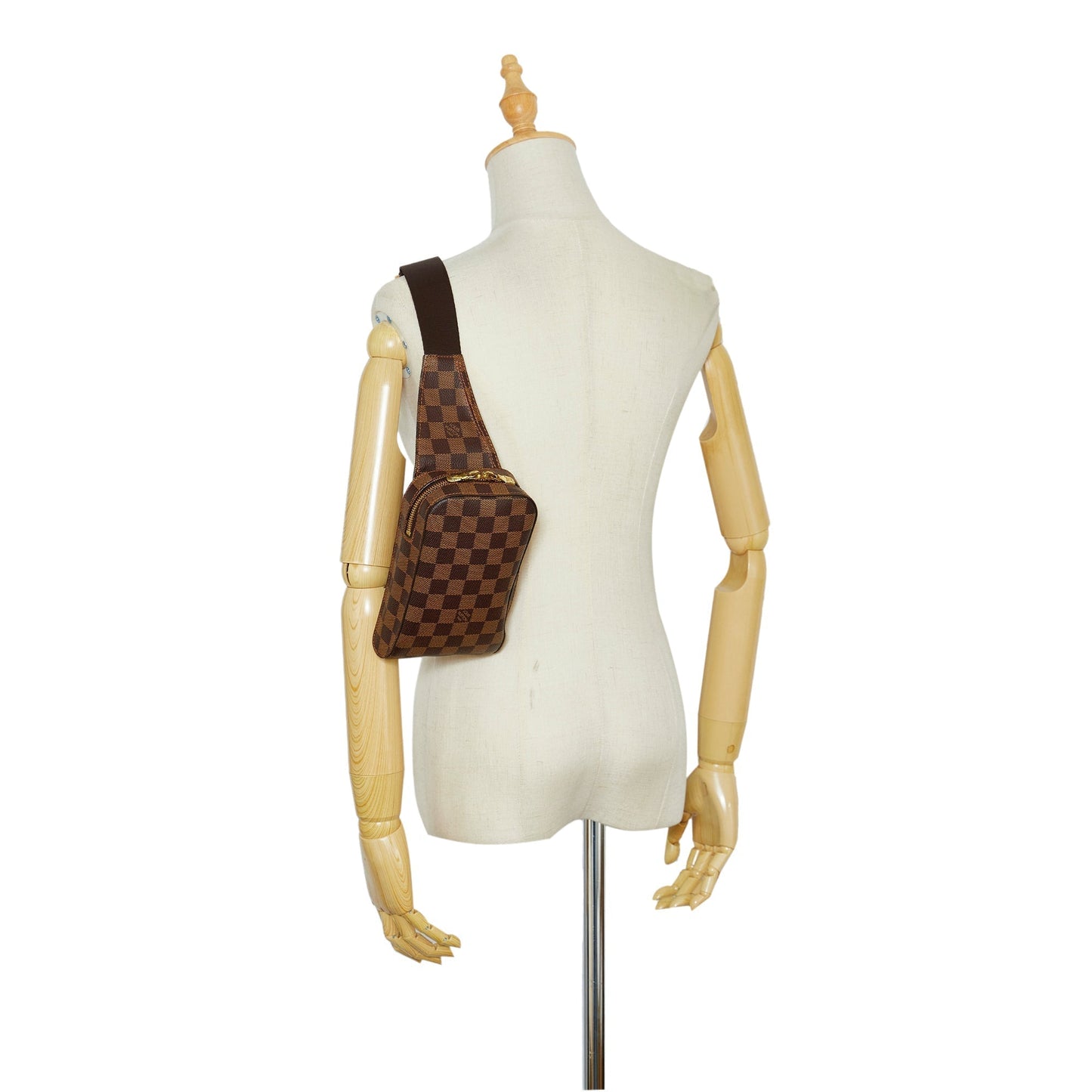 Brown Louis Vuitton Damier Ebene Geronimos Crossbody Bag