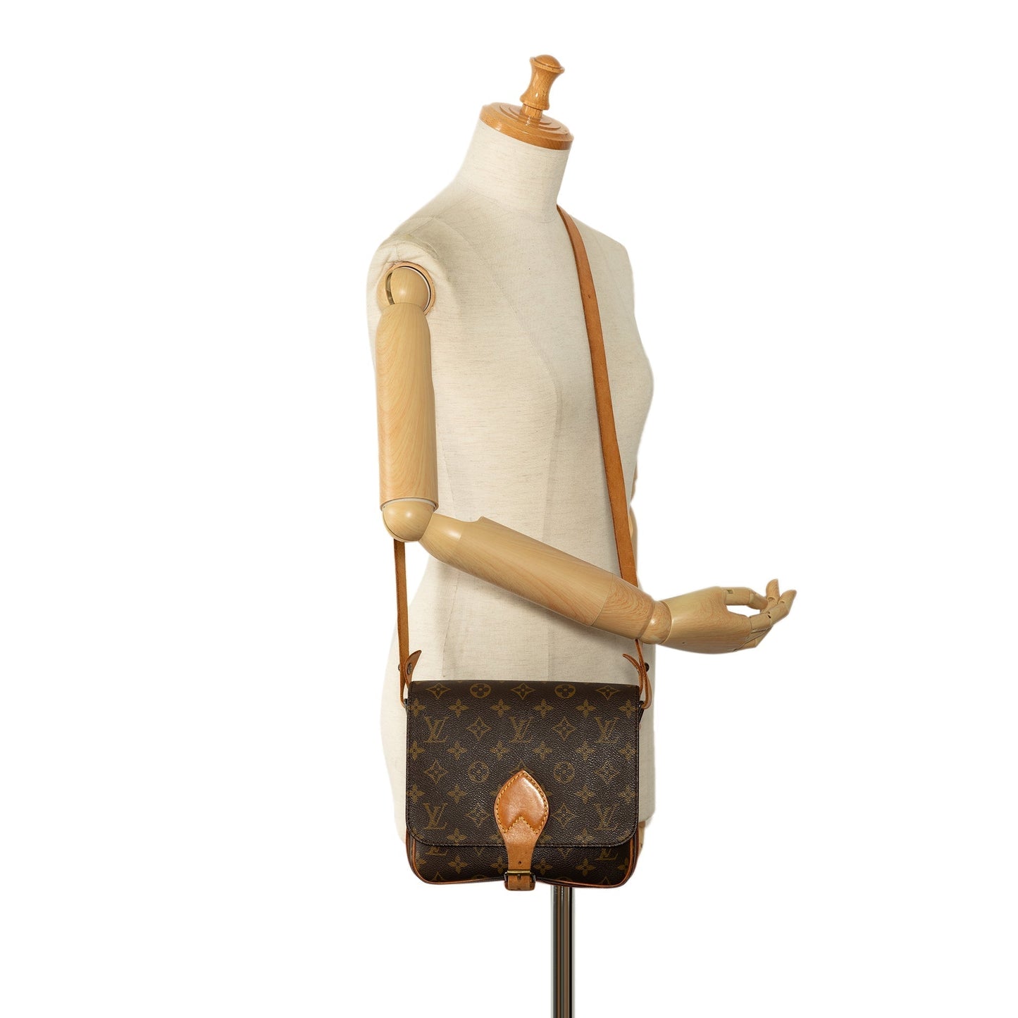 Brown Louis Vuitton Monogram Cartouchiere MM Crossbody Bag